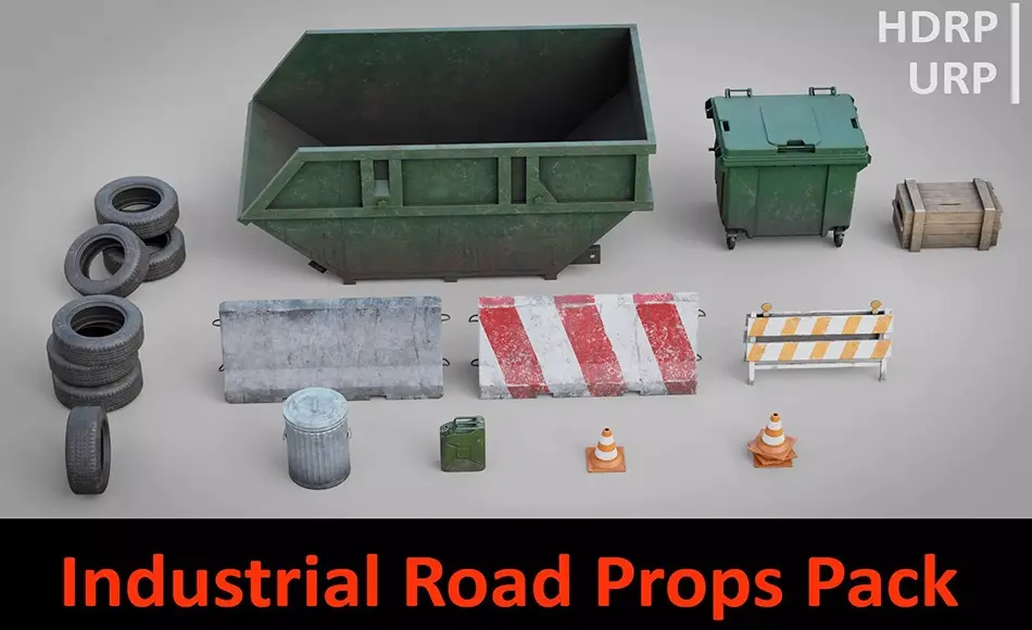 Unity资产 – 公路道具资产 Road Props Collection