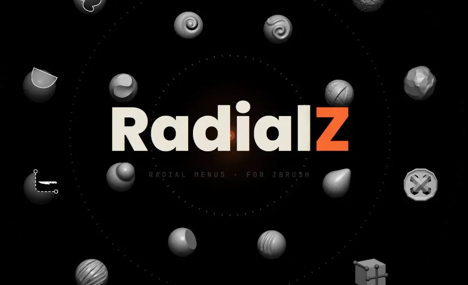 Zbrush插件 – 径向菜单 RadialZ Zbrush插件 – 径向菜单 RadialZ