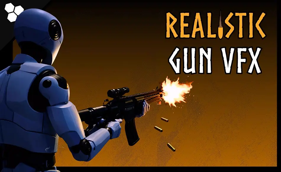 Unity特效 – 枪口火焰特效 Realistic Gun VFX (Muzzle Flash, Bullet Impact, Ejections, Gun VFX, VFX)