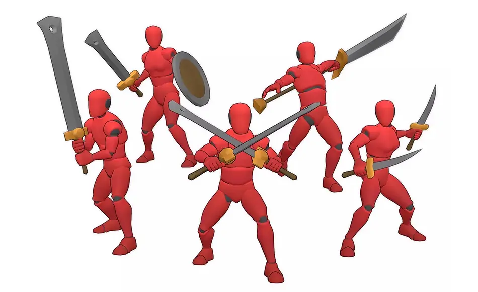 Unity动画 – 近战战士动画 Human Melee Animations