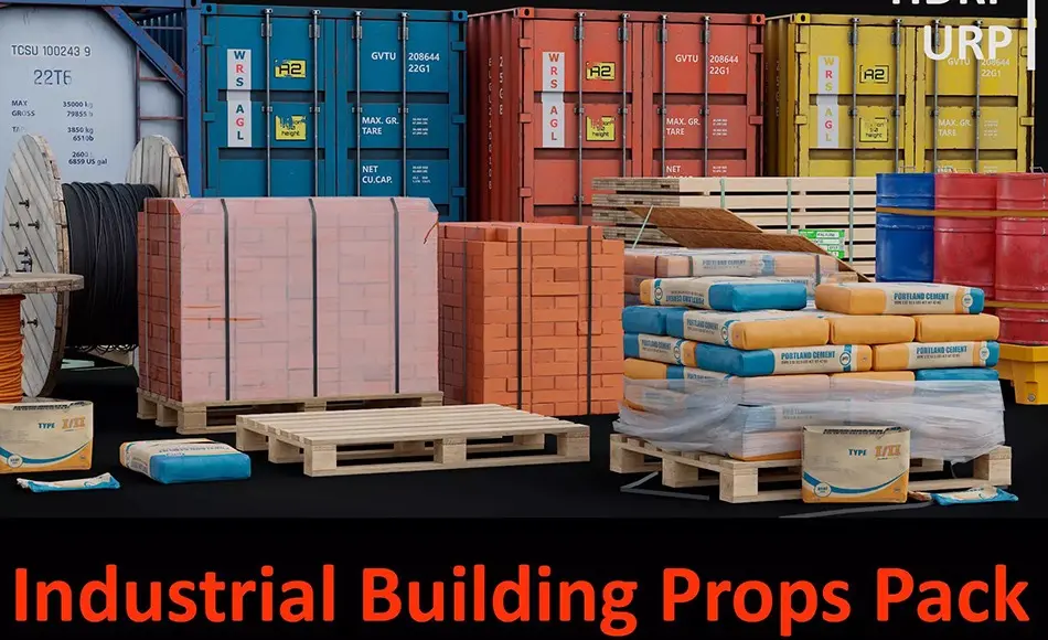 Unity资产 – 工业建筑道具 Industrial Building Materials Pack