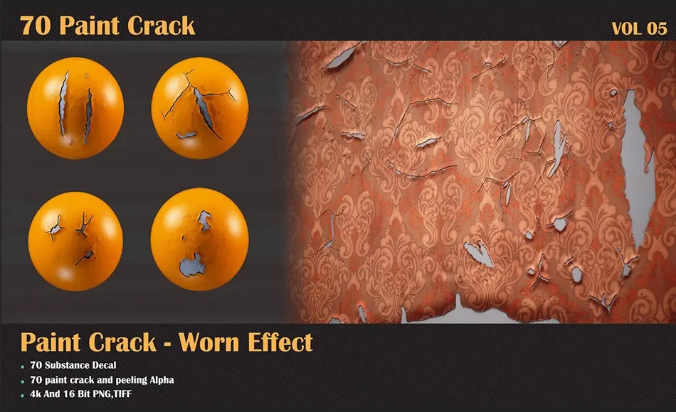70 种油漆裂纹 70 Paint Crack 70 种油漆裂纹 70 Paint Crack
