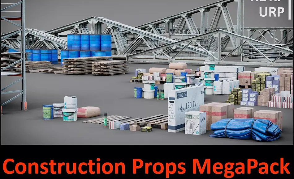 Unity资产 – 建筑道具资产包 Construction Props MegaPack