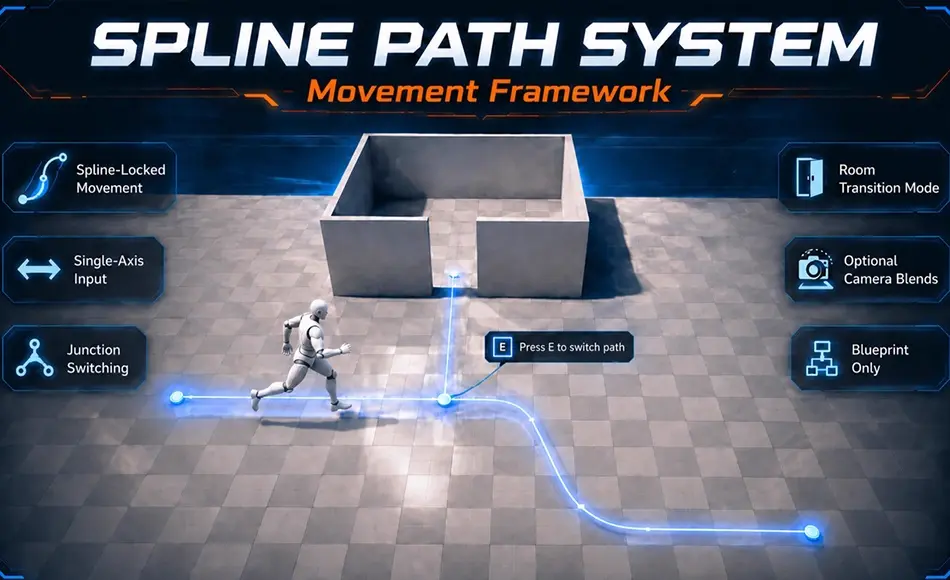 【UE5】样条路径系统 Spline Path System – Movement Framework