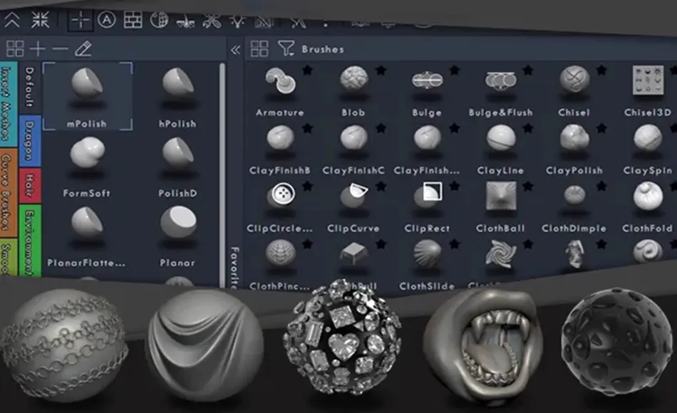 Zbrush笔刷 – 笔刷套装 All XMD Brushes, IMMS, v3.0 – Brushes for ZBrush