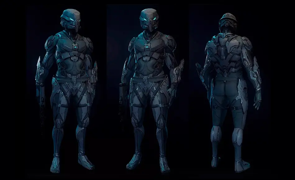 Unity角色 – 机器人士兵角色 Robot Soldier Low-poly 3D model
