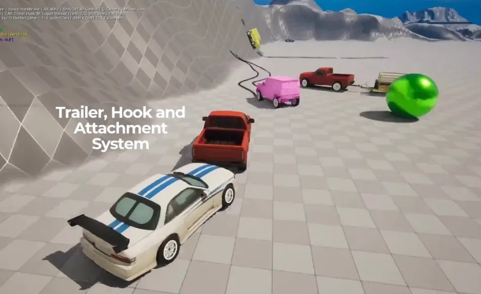 UE5插件 – 高级汽车摩托车系统 Advanced Cars And Bikes System – Vehicle Physics – Vehicle system – Drift Police