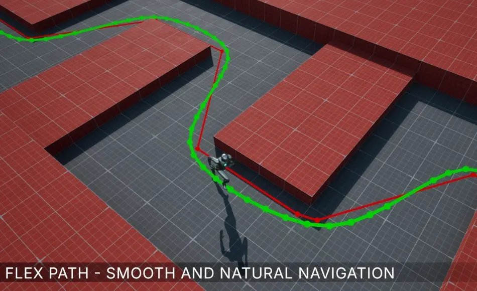 UE5插件 – 平滑导航插件 FlexPath – Smooth Navigation