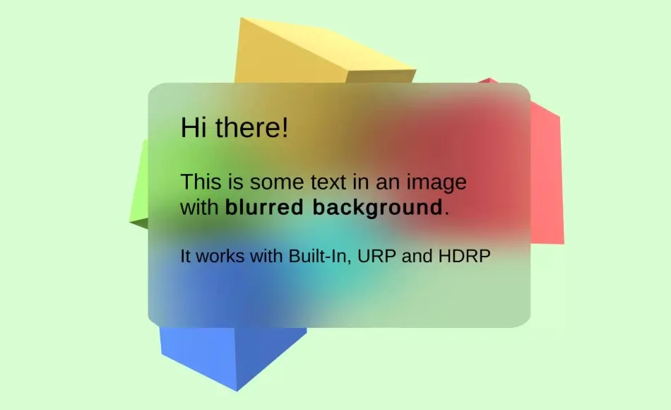 Unity插件 – 模糊背景组件 UGUI Canvas Blurred Background – Fast translucent UI Blur HDRP, URP, Built-In RP