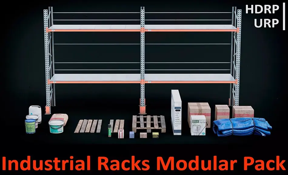 Unity资产 – 工业货架资产 Industrial Racks Collection