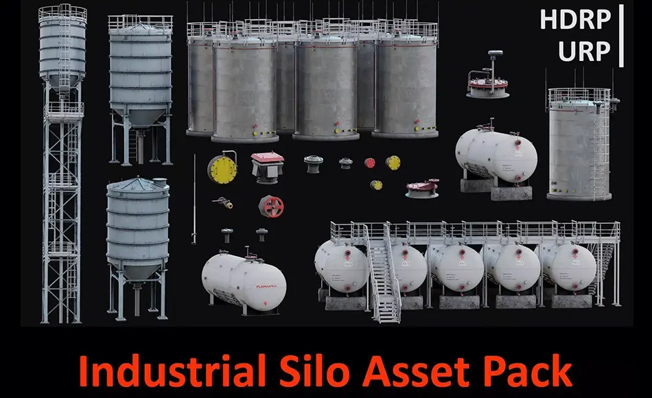 Unity资产 – 工业筒仓包装 Industrial Silos Pack