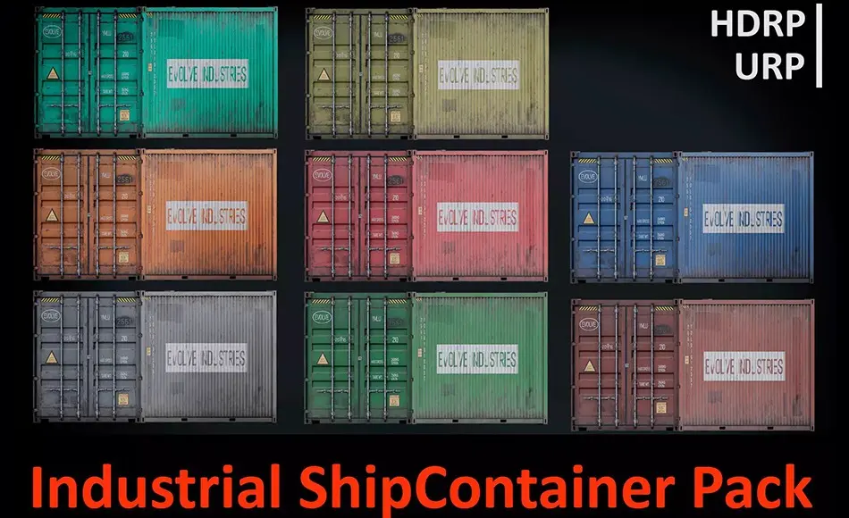 Unity资产 – 工业运输集装箱 Industrial Shipping Container Pack