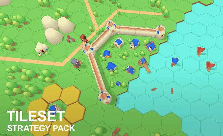 Unity资产 – 策略游戏俯视模型 Strategy RTS Pack – Tileset