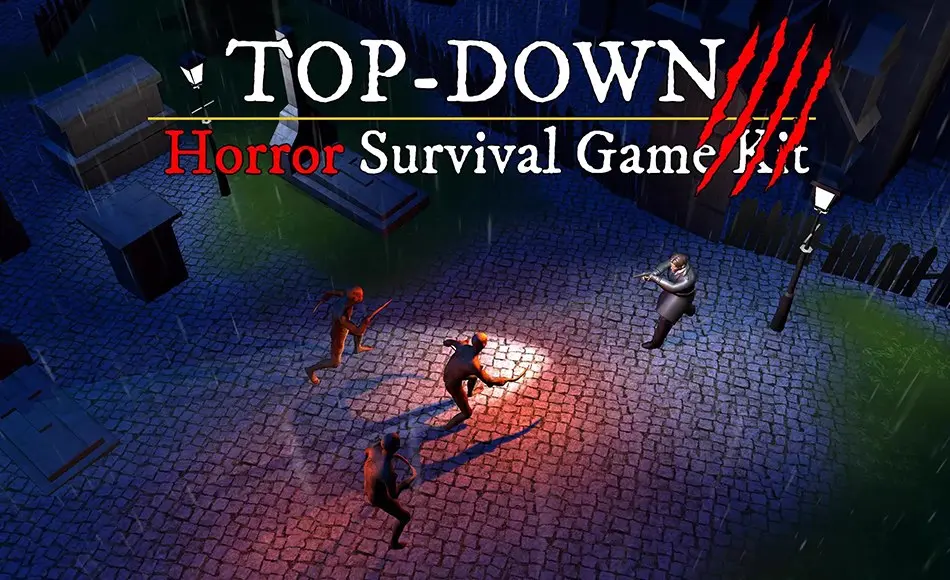Unity开发 – 恐怖生存游戏开发模板 Top Down Horror Survival Complete Template