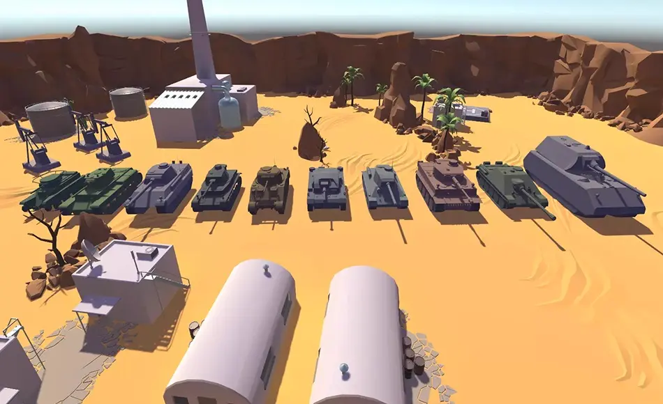 Unity资产 – 风格化坦克资产10 Low-Poly Tanks