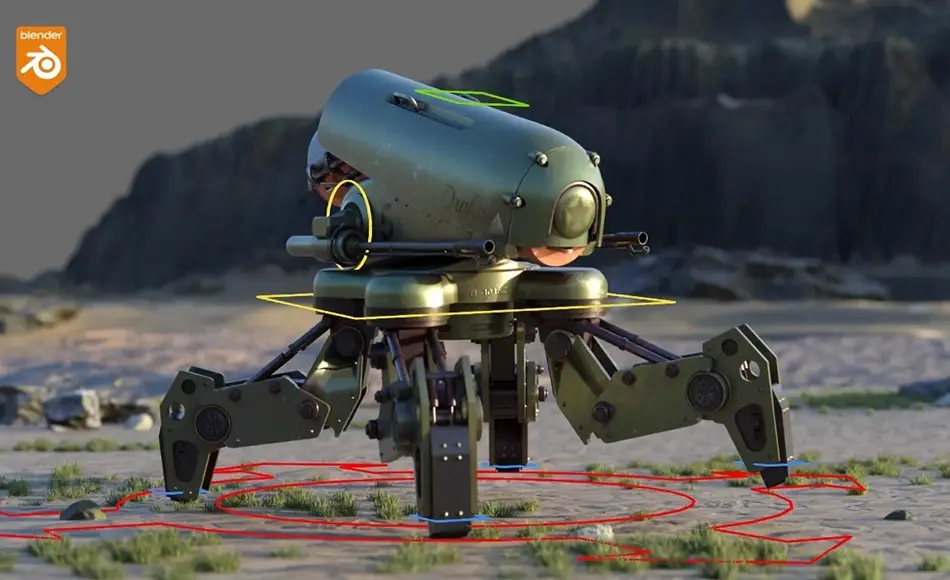 【中文字幕】Blender教程 – 战斗机甲模型动画绑定教程 Mechanical Rigging in Blender: Battle Mech 【中文字幕】Blender教程 – 战斗机甲模型动画绑定教程 Mechanical Rigging in Blender: Battle Mech