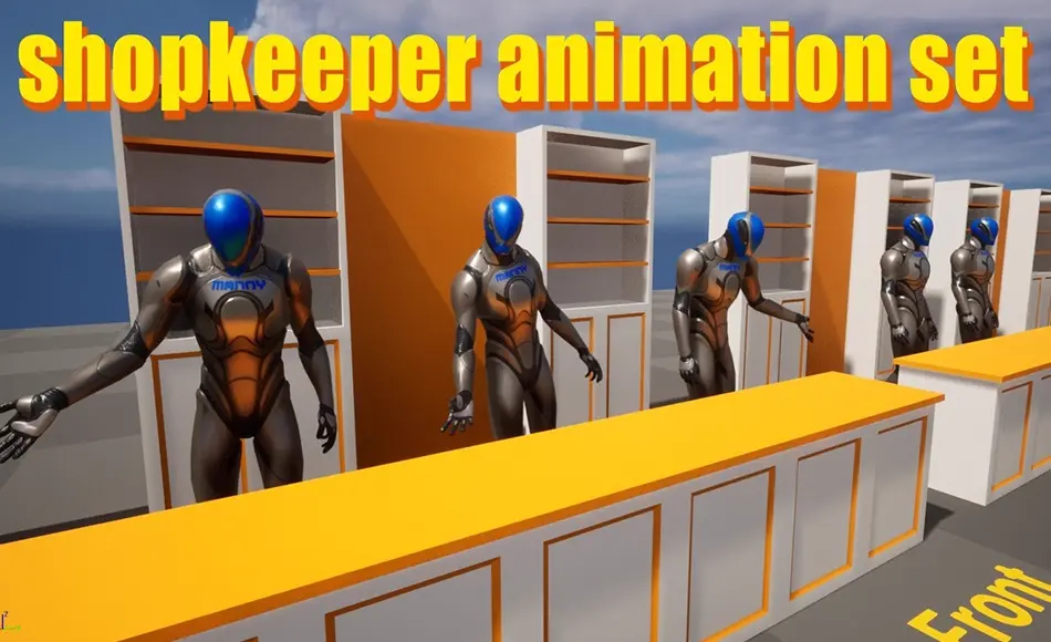 【UE5】商人动画套装 Shopkeeper Merchant Animation Set