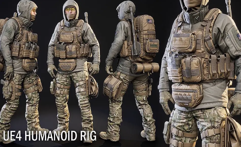 【UE5】模块化士兵角色 MODULAR SOLDIER PACK Vol. 2