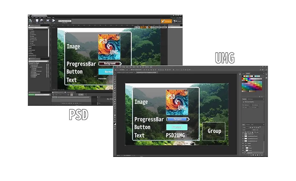 UE5插件 – PSD转UMG格式插件 PSD2UMG