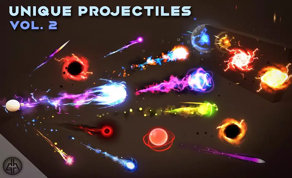 Unity特效 – 子弹发射特效 Unique Projectiles Volume 2
