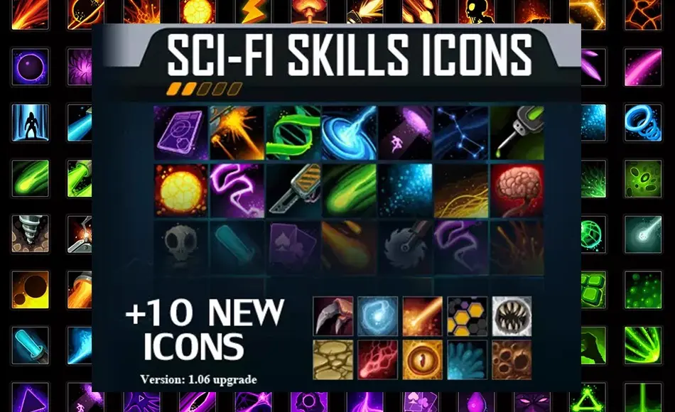 Unity资产 – 科幻技能图标包 Sci-Fi Skill Icon Pack