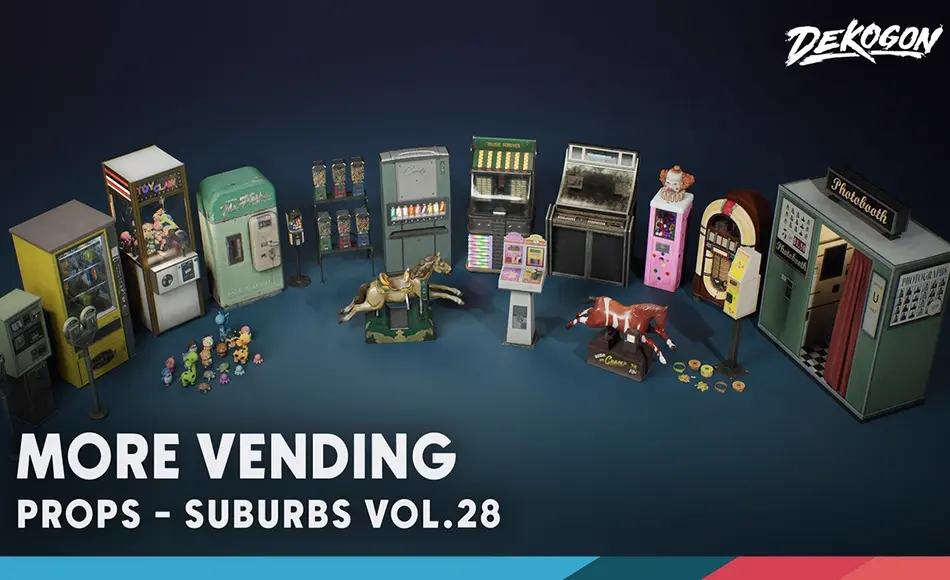 【UE5】自动售货机道具 Suburbs VOL.28 – MORE Vending (Nanite and Low Poly) 【UE5】自动售货机道具 Suburbs VOL.28 – MORE Vending (Nanite and Low Poly)
