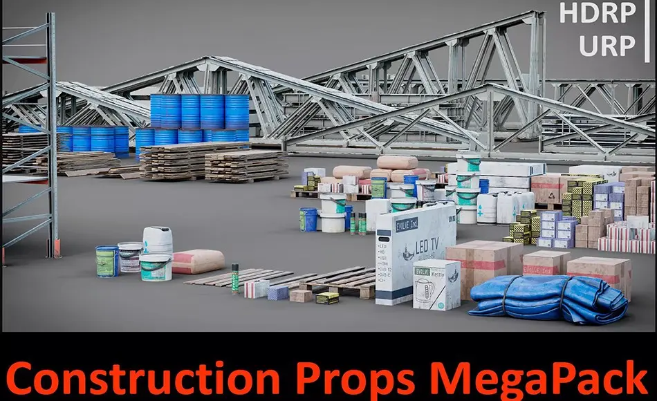 Unity资产 – 建筑道具资产包 Construction Props MegaPack
