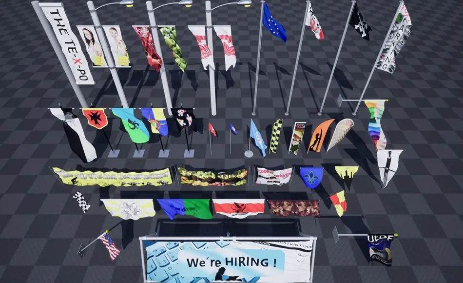 【UE5】响应式横幅旗帜 Reactive Banners and Flags 2.0 【UE5】响应式横幅旗帜 Reactive Banners and Flags 2.0
