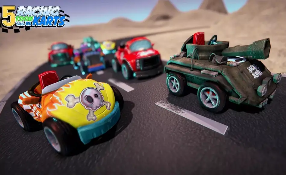 Unity资产 – 卡通赛车卡丁车 5 Racing Toon Karts