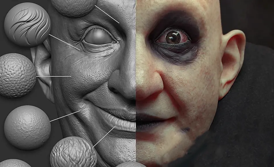 Zbrush笔刷 – 皮肤笔刷 ZBrush Skin Brushes Pack