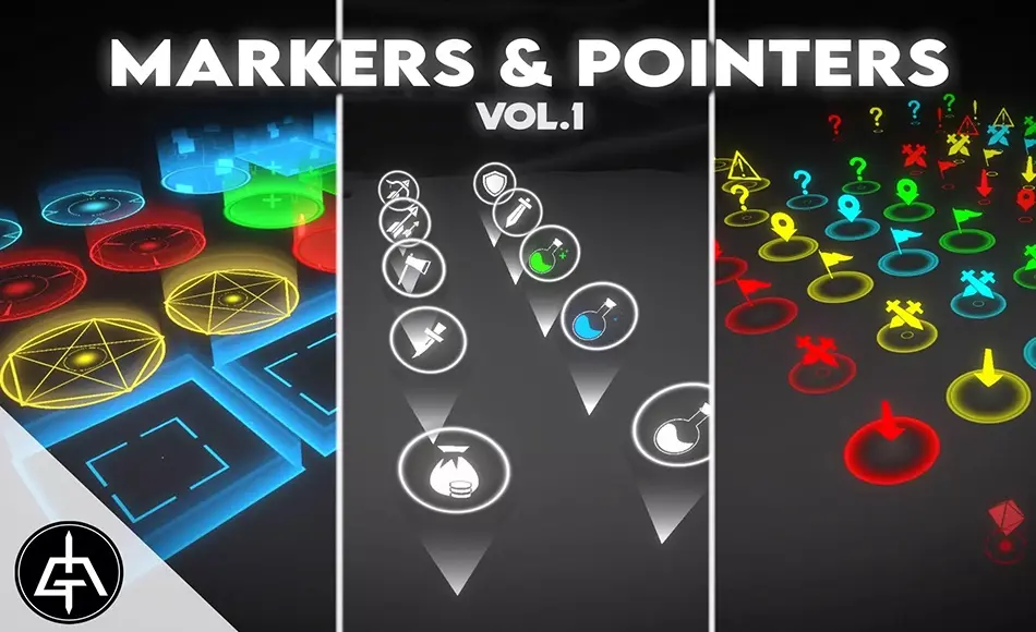 Unity特效 – 信号标记特效 Unique Markers & Pings Vol. 1