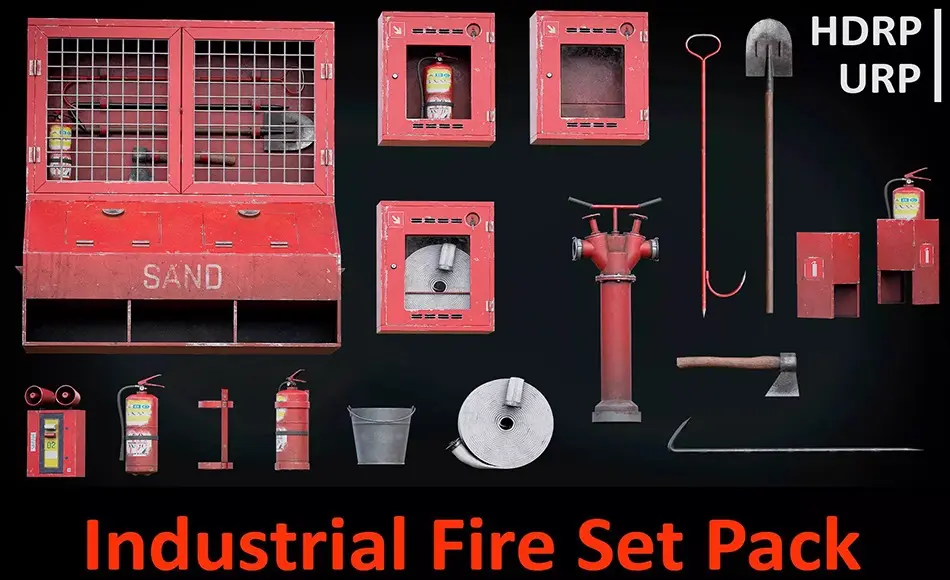 Unity资产 – 工业壁炉系列 Industrial Fireset Collection