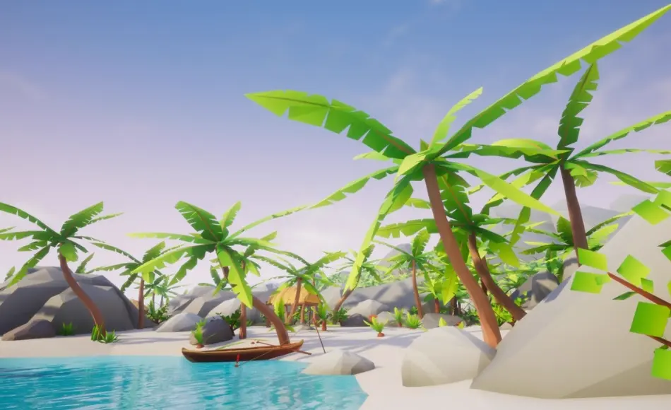 【UE5】风格化热带岛屿 Lowpoly Style Tropical Pack