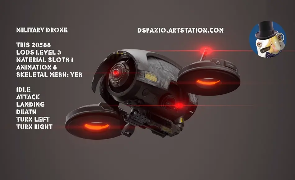 【UE5】军用无人机 Military Drone