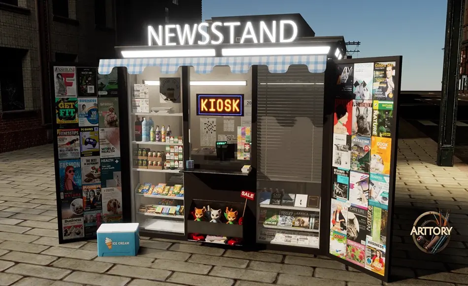 【UE5】报刊亭 Kiosk. Newsstand. Basic & Horror edition