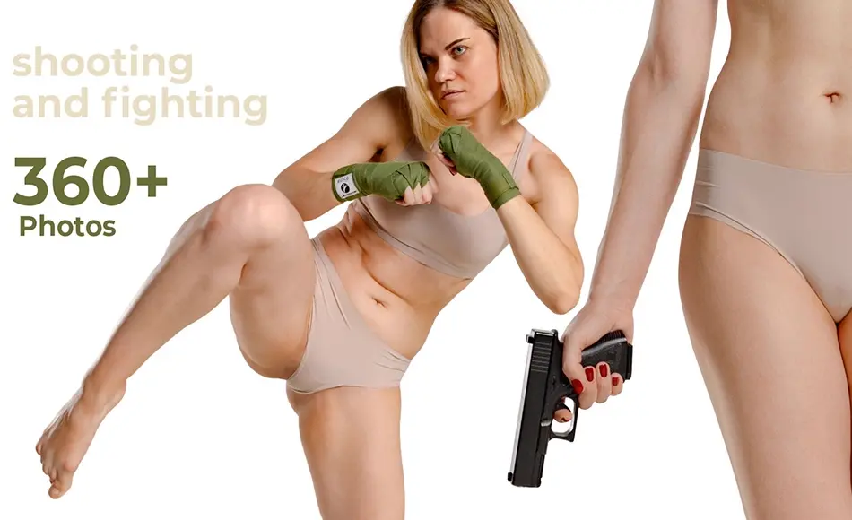367 种射击格斗动态参考照片 Shooting And Fighting – References For Artist