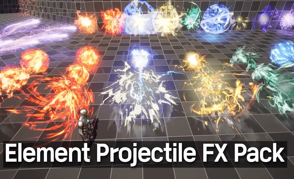 【UE5】元素弹射特效包 Element Projectile FX Pack