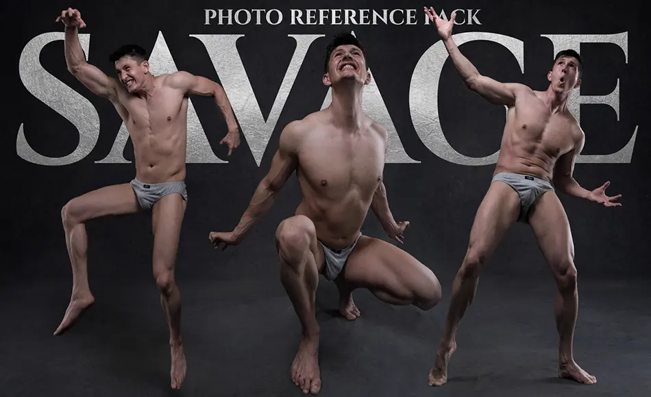 900 张野蛮人角色参考照片 A Savage – Reference Photo Pack For Artists 901 JPEGs noAI