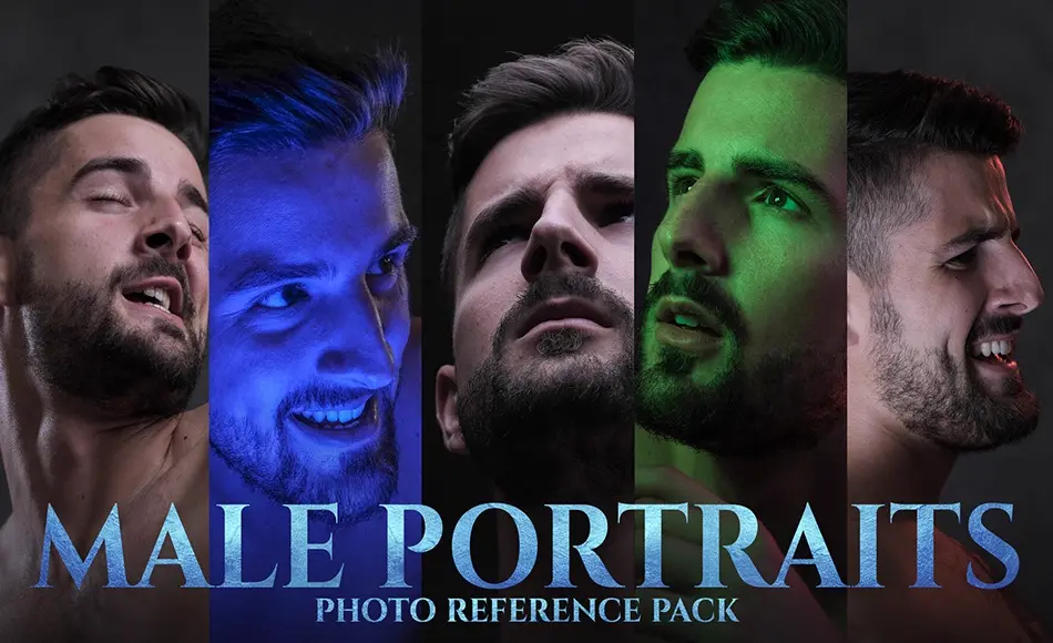 895 张男性肖像照片参考包 A Male Portraits Photo Reference Pack for Artists 895 JPEGs noAI