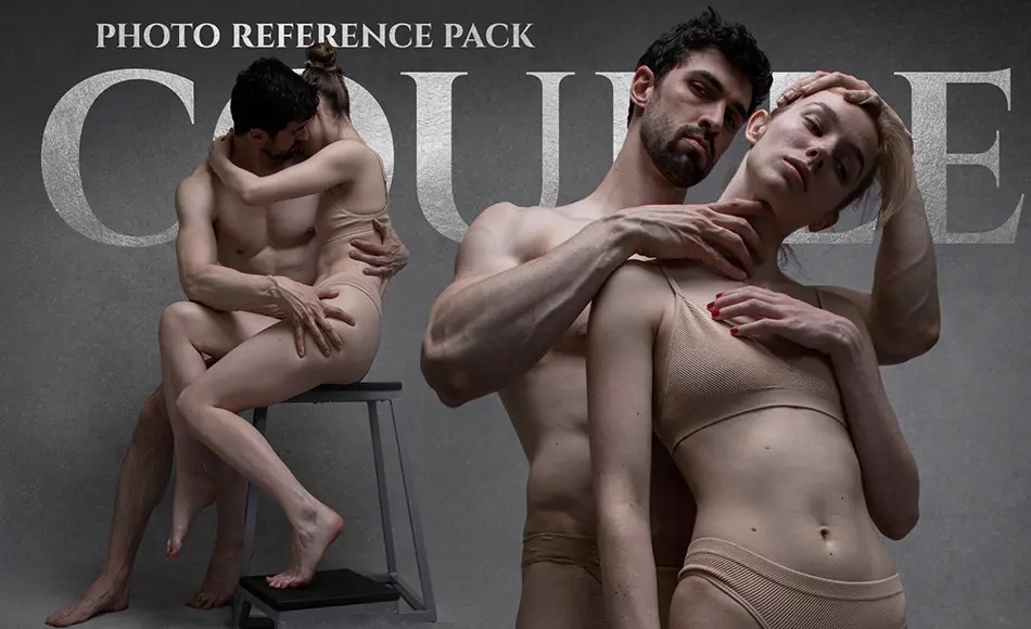 341 张情侣参考照片 Couple vol.1 – Reference Photo Pack For Artists 341 JPEGs noAI