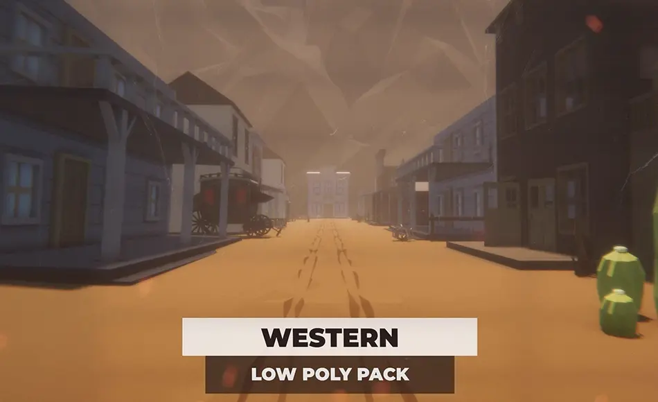 Unity资产 – 风格化西部场景包 Western Low Poly Pack Unity资产 – 风格化西部场景包 Western Low Poly Pack