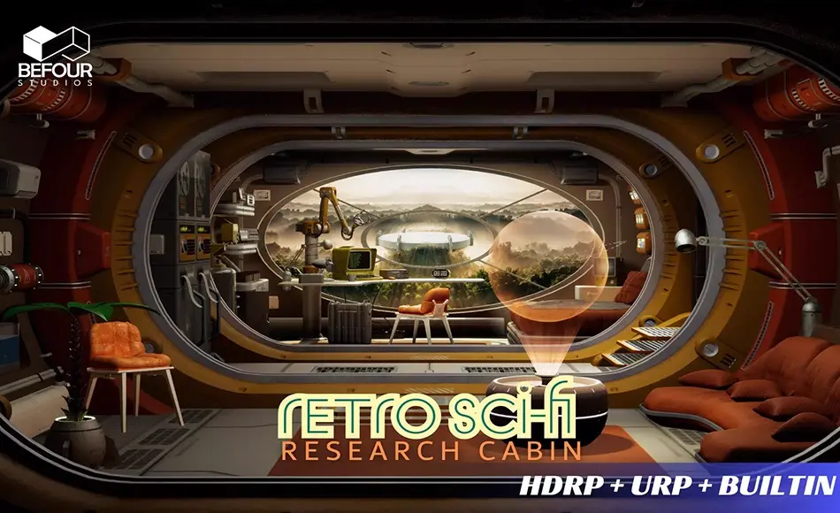Unity资产 – 复古科幻研究舱环境 Retro Sci-Fi Research Cabin Environment Unity资产 – 复古科幻研究舱环境 Retro Sci-Fi Research Cabin Environment