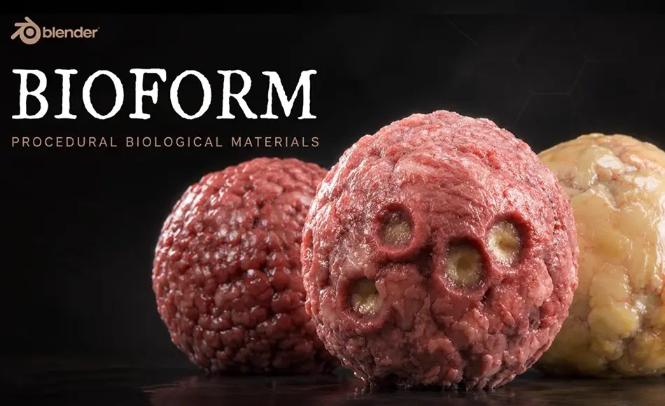 Blender插件 – 程序化生物材质 Bioform – Procedural Biological Materials