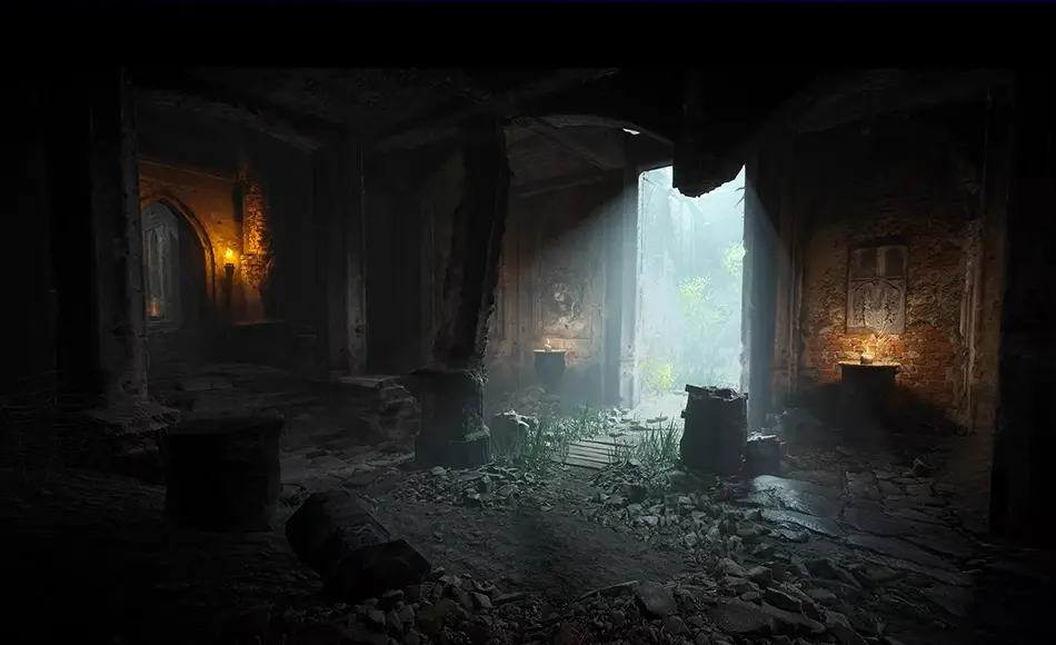 Unity场景 – 中世纪奇幻黑暗森林环境 Medieval Fantasy Ruins – Dark Forest Environment