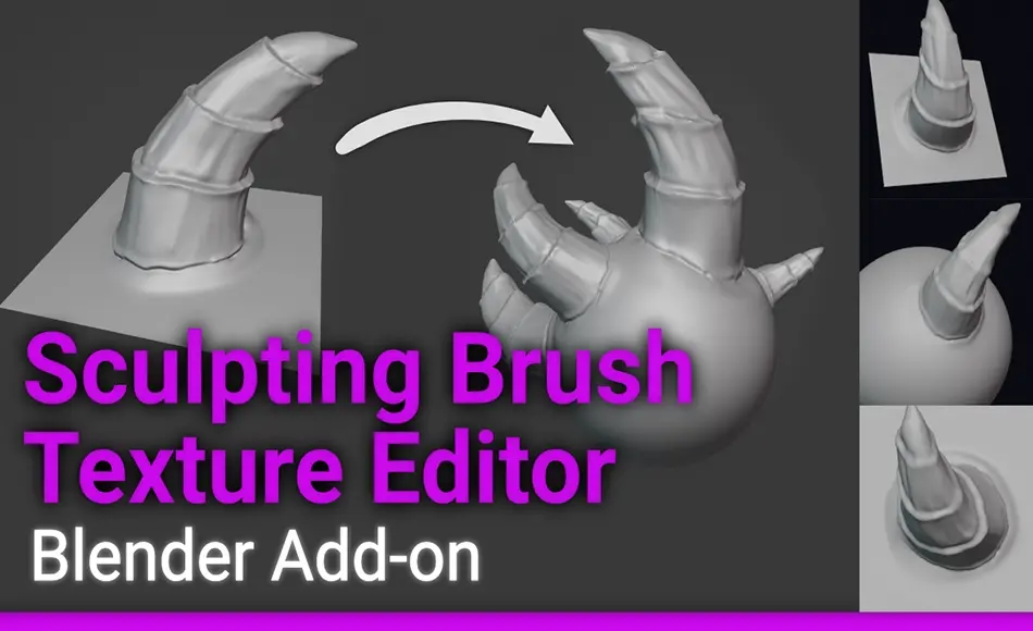 Blender插件 – 雕刻笔刷纹理编辑器 Sculpting Brush Texture Editor
