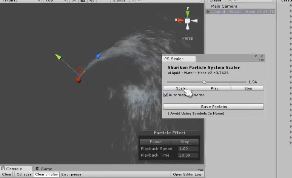 Unity插件 – 粒子控制器插件 Simple Particle Scaler