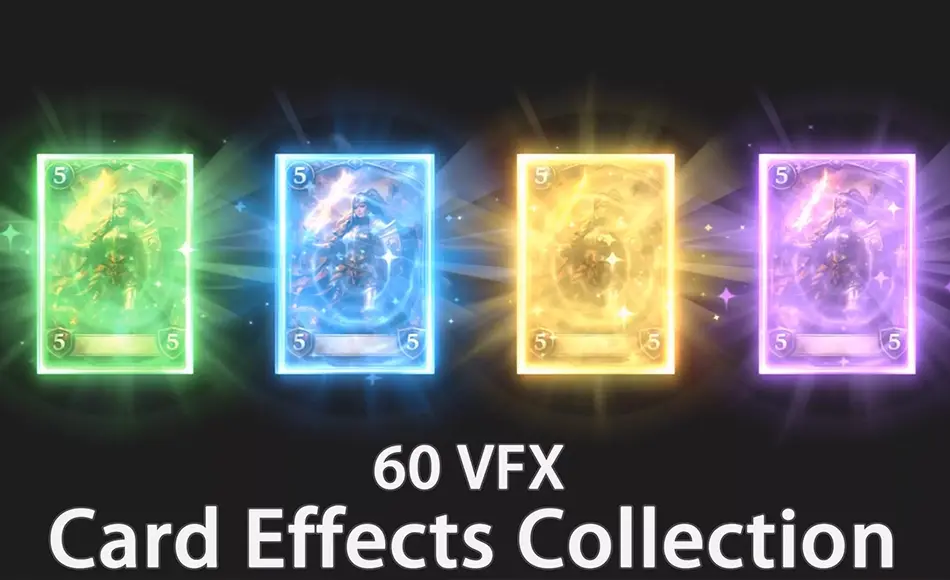 Unity特效 – 牌游戏特效 Game VFX – Card Effects Collection Unity特效 – 牌游戏特效 Game VFX – Card Effects Collection