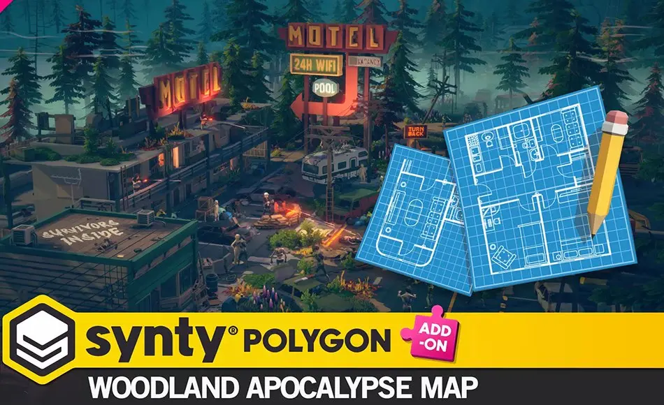 Unity资产 – 森林末日地图 POLYGON – Woodland Apocalypse Map Unity资产 – 森林末日地图 POLYGON – Woodland Apocalypse Map