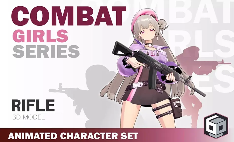 Unity角色 – 战斗少女角色 CombatGirls_RifleCharacterPack