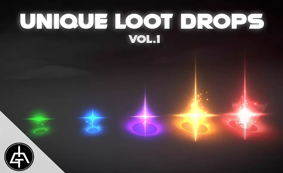 Unity特效 – 掉落物品特效合集 Unique Loot Drops Vol. 1